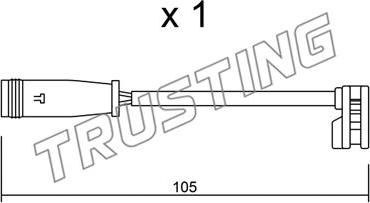 Trusting SU.313 - Contact d'avertissement, usure des plaquettes de frein cwaw.fr