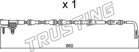 Trusting SU.317 - Contact d'avertissement, usure des plaquettes de frein cwaw.fr