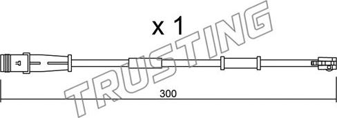 Trusting SU.320 - Contact d'avertissement, usure des plaquettes de frein cwaw.fr