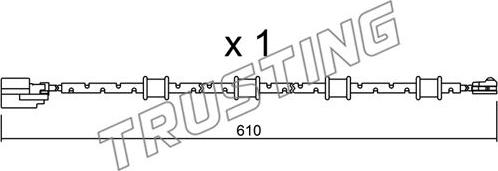 Trusting SU.321 - Contact d'avertissement, usure des plaquettes de frein cwaw.fr