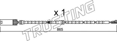 Trusting SU.299 - Contact d'avertissement, usure des plaquettes de frein cwaw.fr