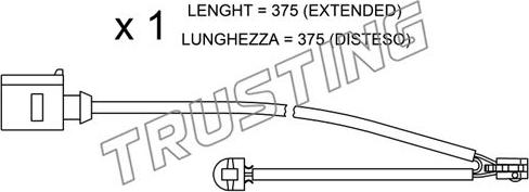 Trusting SU.294 - Contact d'avertissement, usure des plaquettes de frein cwaw.fr