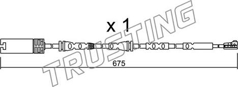 Trusting SU.298 - Contact d'avertissement, usure des plaquettes de frein cwaw.fr