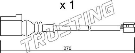 Trusting SU.246 - Contact d'avertissement, usure des plaquettes de frein cwaw.fr