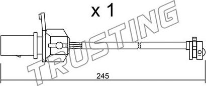 Trusting SU.247 - Contact d'avertissement, usure des plaquettes de frein cwaw.fr