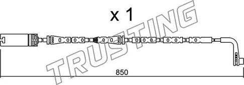 Trusting SU.259 - Contact d'avertissement, usure des plaquettes de frein cwaw.fr