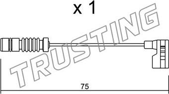 Trusting SU.251 - Contact d'avertissement, usure des plaquettes de frein cwaw.fr