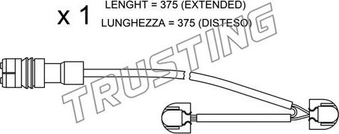 Trusting SU.267 - Contact d'avertissement, usure des plaquettes de frein cwaw.fr