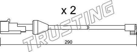 Trusting SU.204K - Contact d'avertissement, usure des plaquettes de frein cwaw.fr