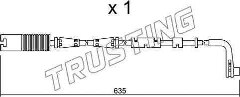 Trusting SU.205 - Contact d'avertissement, usure des plaquettes de frein cwaw.fr