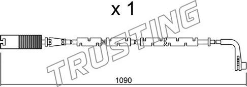 Trusting SU.206 - Contact d'avertissement, usure des plaquettes de frein cwaw.fr