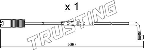 Trusting SU.207 - Contact d'avertissement, usure des plaquettes de frein cwaw.fr