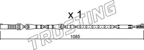 Trusting SU.284 - Contact d'avertissement, usure des plaquettes de frein cwaw.fr