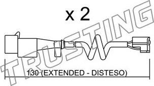 Trusting SU.225K - Contact d'avertissement, usure des plaquettes de frein cwaw.fr