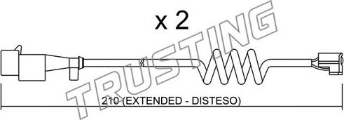 Trusting SU.226K - Contact d'avertissement, usure des plaquettes de frein cwaw.fr