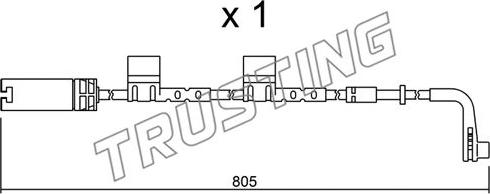 Trusting SU.222 - Contact d'avertissement, usure des plaquettes de frein cwaw.fr