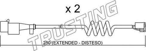 Trusting SU.227K - Contact d'avertissement, usure des plaquettes de frein cwaw.fr