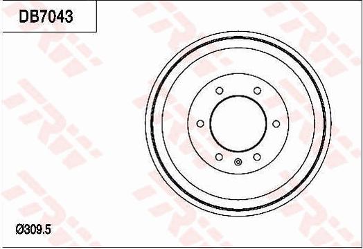 TRW DB7043 - Tambour de frein cwaw.fr