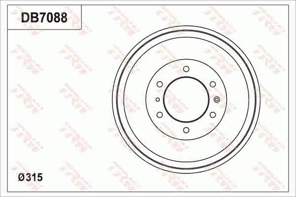 TRW DB7088 - Tambour de frein cwaw.fr