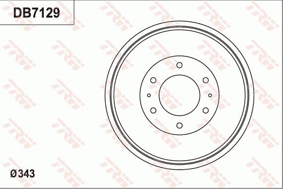 TRW DB7129 - Tambour de frein cwaw.fr