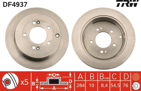 TRW DF4937 - Disque de frein cwaw.fr