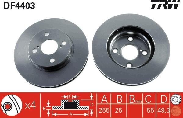 TRW DF4403 - Disque de frein cwaw.fr