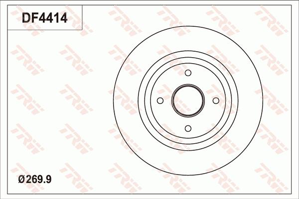 TRW DF4414 - Disque de frein cwaw.fr