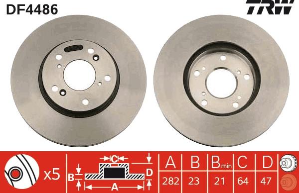 TRW DF4486 - Disque de frein cwaw.fr