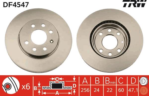 TRW DF4547 - Disque de frein cwaw.fr