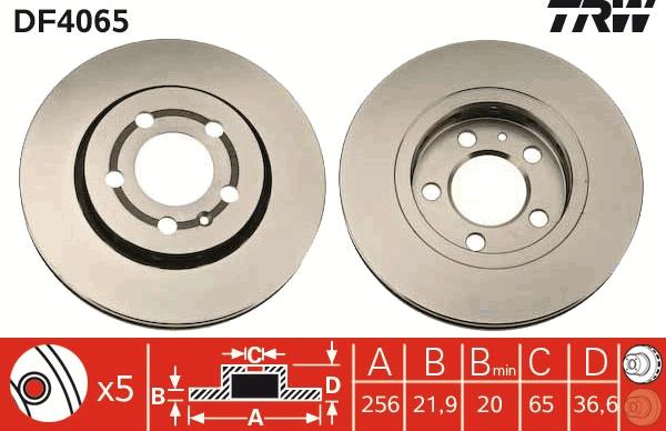 TRW DF4065 - Disque de frein cwaw.fr