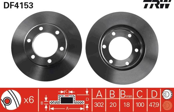 TRW DF4153 - Disque de frein cwaw.fr