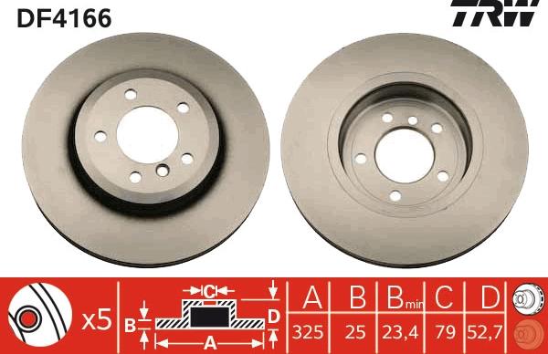 TRW DF4166 - Disque de frein cwaw.fr