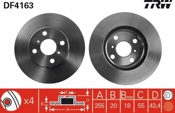 TRW DF4163 - Disque de frein cwaw.fr