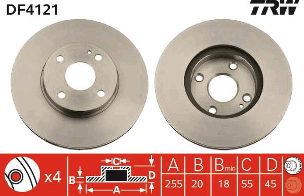 TRW DF4121 - Disque de frein cwaw.fr