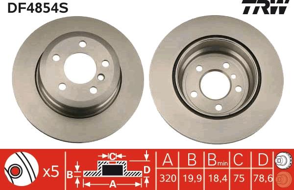 TRW DF4854S - Disque de frein cwaw.fr