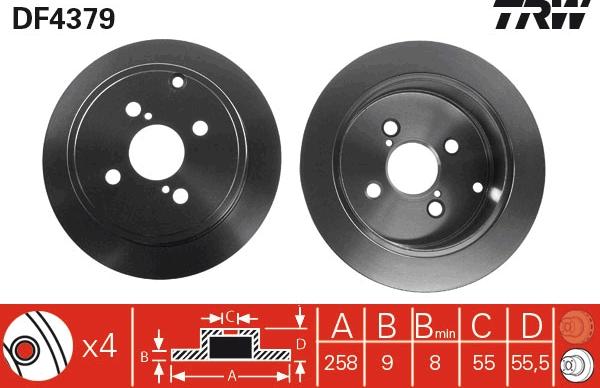 TRW DF4379 - Disque de frein cwaw.fr