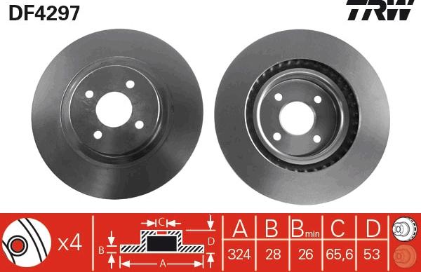 TRW DF4297 - Disque de frein cwaw.fr