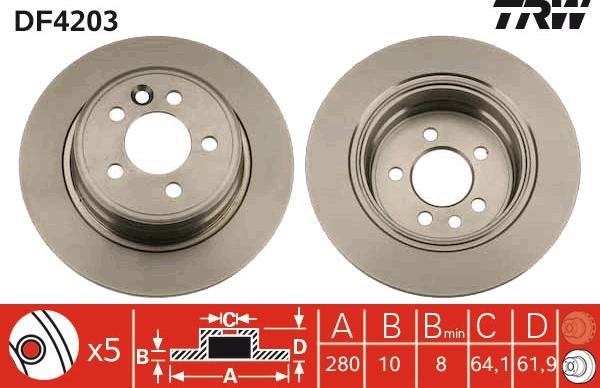 TRW DF4203 - Disque de frein cwaw.fr