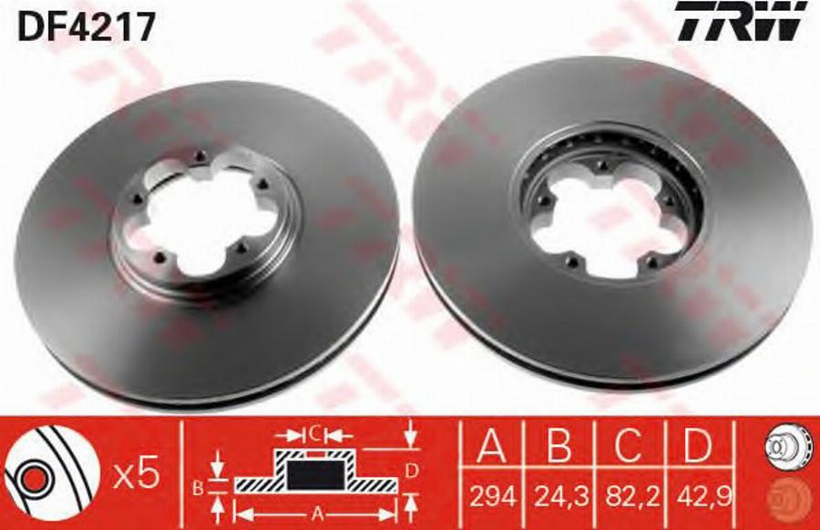 TRW DF4217BP - Disque de frein cwaw.fr