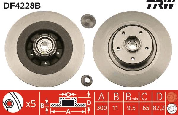 TRW DF4228BS - Disque de frein cwaw.fr