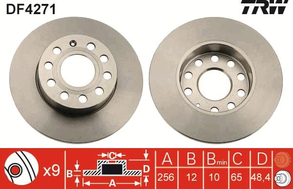 TRW DF4271 - Disque de frein cwaw.fr