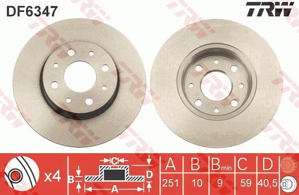 TRW DF6347 - Disque de frein cwaw.fr