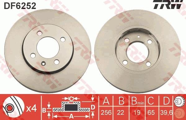 TRW DF6252 - Disque de frein cwaw.fr