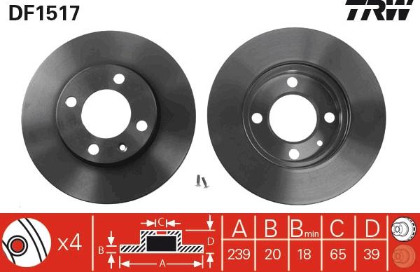 TRW DF1517 - Disque de frein cwaw.fr