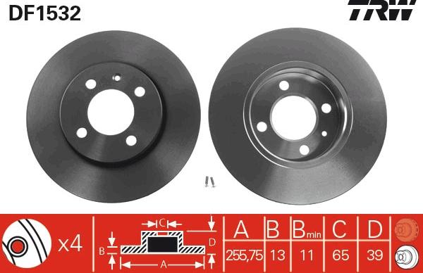 TRW DF1532 - Disque de frein cwaw.fr