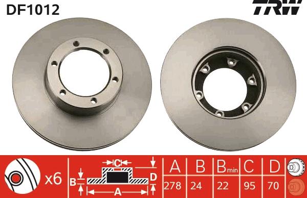 TRW DF1012 - Disque de frein cwaw.fr