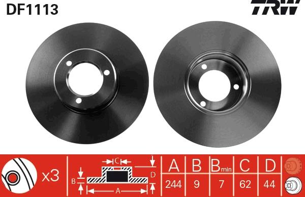 TRW DF1113 - Disque de frein cwaw.fr