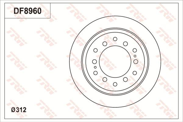 TRW DF8960S - Disque de frein cwaw.fr