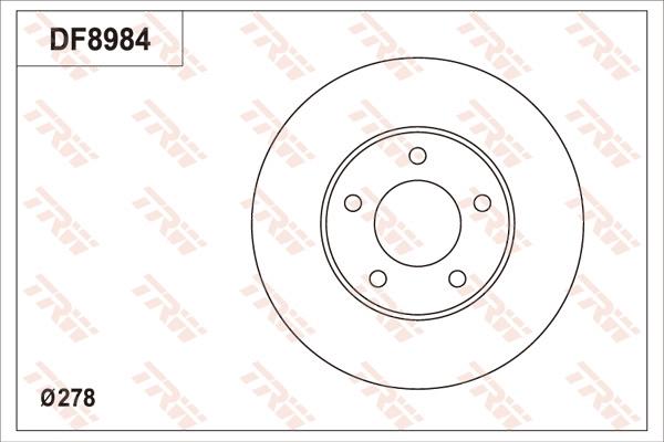 TRW DF8984 - Disque de frein cwaw.fr