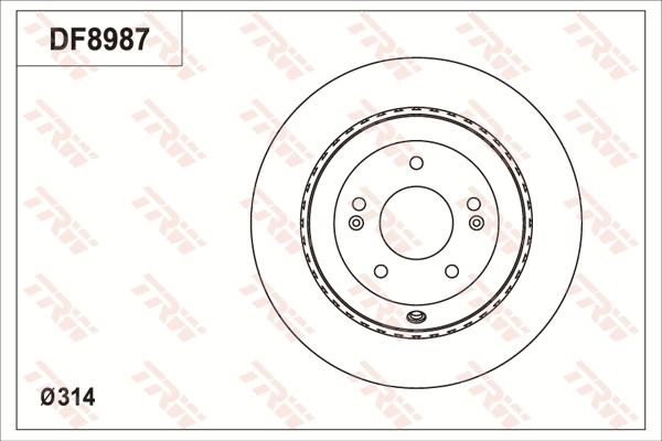 TRW DF8987S - Disque de frein cwaw.fr